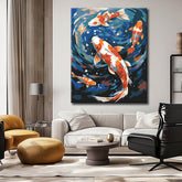 Painting by Numbers Koi Fish in The Pond
